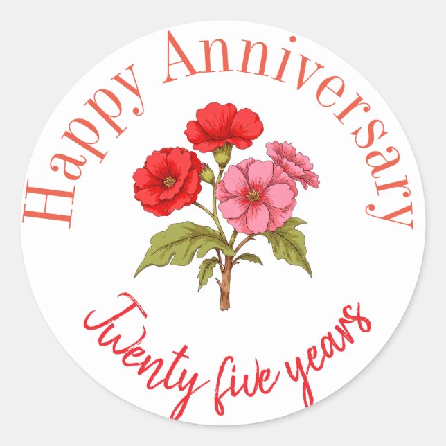 Adesivo Vinhetas de aniversário felizes (Frente)