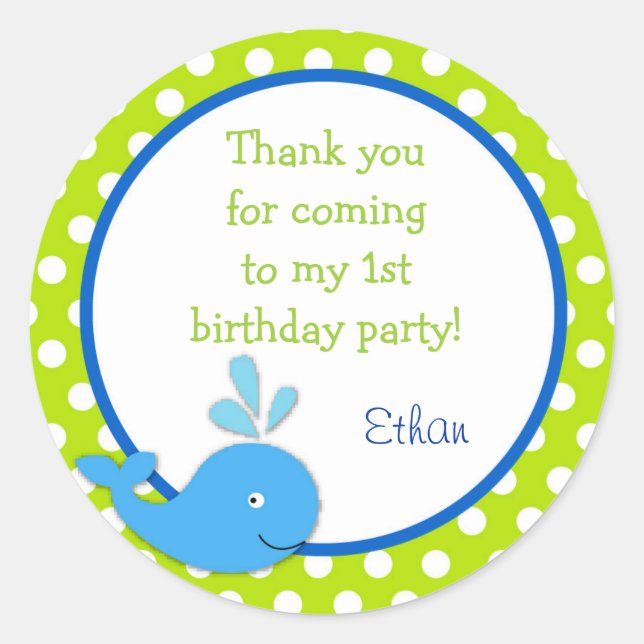 Adesivo Vinhetas de baleia (Frente)