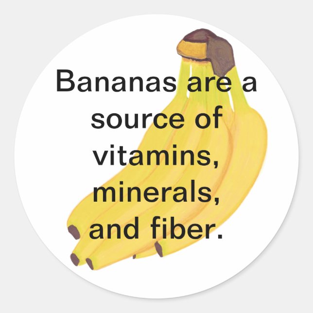 Adesivo Vinhetas de Banana com Informações Nutricionais (Frente)