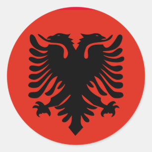 Adesivo vinhetas de bandeira da albânia