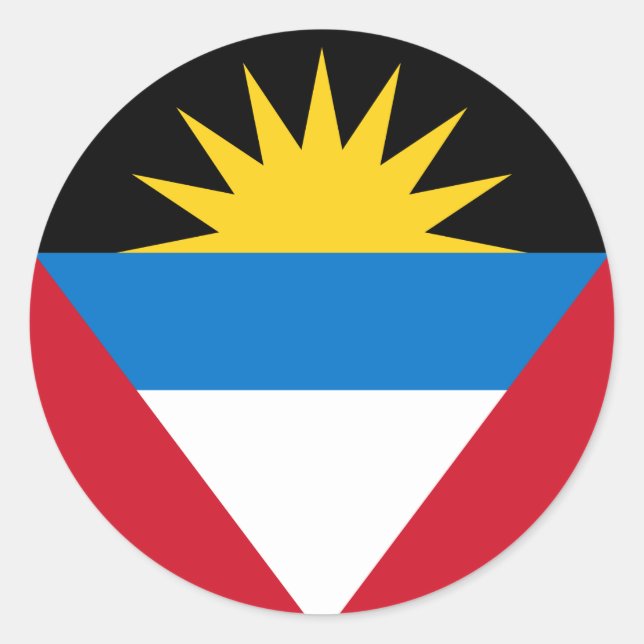 Adesivo vinhetas de bandeira de Antígua e Barbuda (Frente)