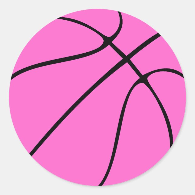 Adesivo Vinhetas de basquete cor-de-rosa para a sensibiliz (Frente)