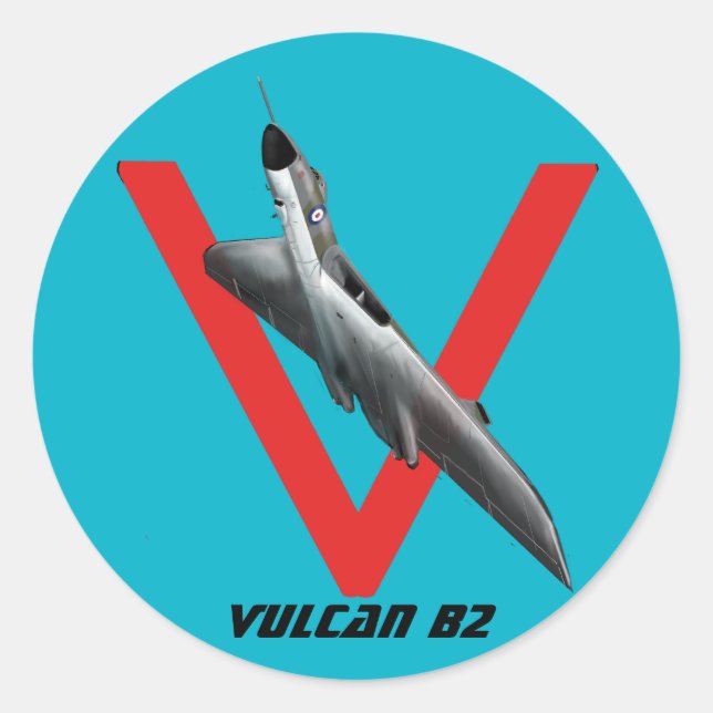 Adesivo Vinhetas de bombardeiros vulcanos (Frente)