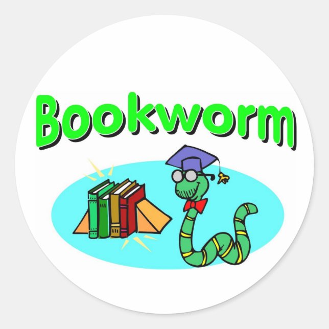 Adesivo Vinhetas de Bookworm (Frente)