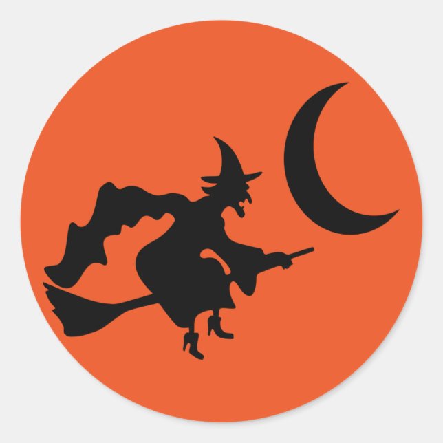 Adesivo Vinhetas de bruxas do Halloween (Frente)