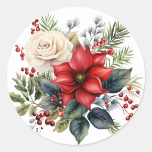 Adesivo Vinhetas de Buquê Floral de inverno