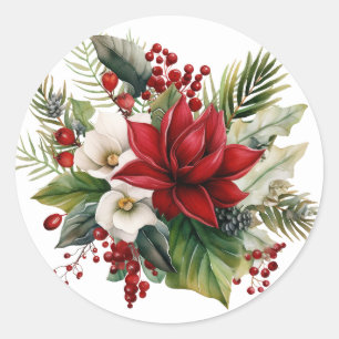 Adesivo Vinhetas de Buquê Floral de inverno