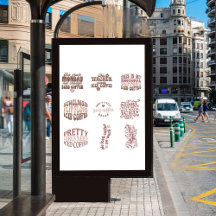 Vinhetas de café gelado, com CUTE