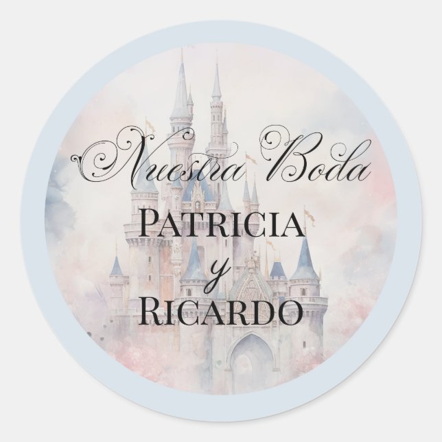 Adesivo Vinhetas de Casamento com Condados de Fada da Nues (Frente)