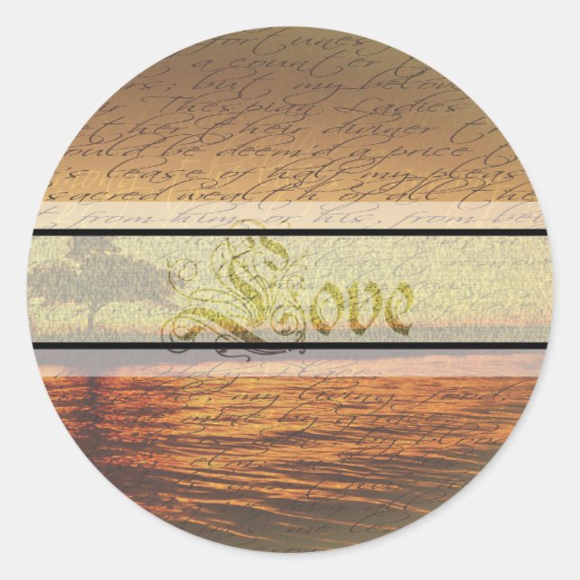 Adesivo Vinhetas de Casamento de Amante Elegante (Frente)