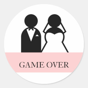 Adesivo Vinhetas de Casamento de Clipart do Game Over Nove
