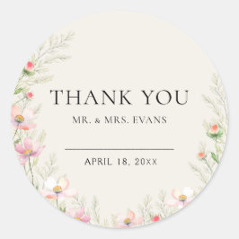 Adesivo Vinhetas de Casamento de Flores Selvagens