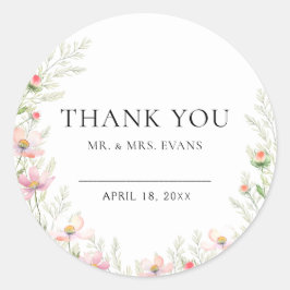 Adesivo Vinhetas de Casamento de Flores Selvagens