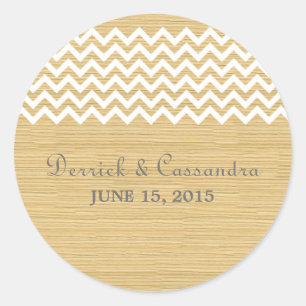 Adesivo Vinhetas De Casamento De Ivory Rustic Chevron