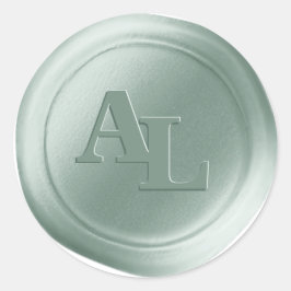 Adesivo Vinhetas de Casamento de Monograma de Cera Eucalyp