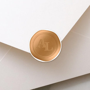 Adesivo Vinhetas de Casamento de Monogramas Dourados a neg