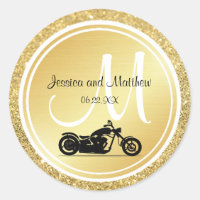 Vinhetas de Casamento de Motocicletas com Monogram
