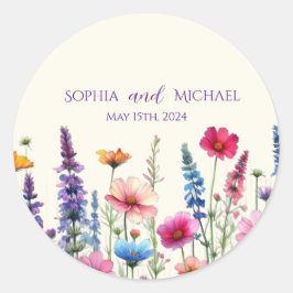 Adesivo Vinhetas de Casamento de Sinfonia de Flores Selvag