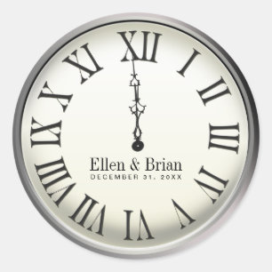 Adesivo Vinhetas de Casamento de Véspera de Ano Novo