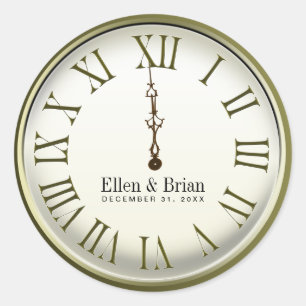 Adesivo Vinhetas de Casamento de Véspera de Ano Novo