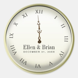 Adesivo Vinhetas de Casamento de Véspera de Ano Novo