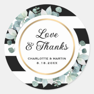 Adesivo Vinhetas de Casamento em Verde, de Preto e Branco