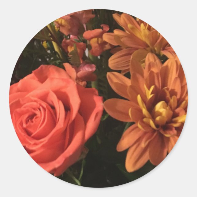 Adesivo Vinhetas de Casamento Floral e selos de envelopes (Frente)