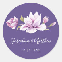 Vinhetas de Casamento Floral Magnolia Violet