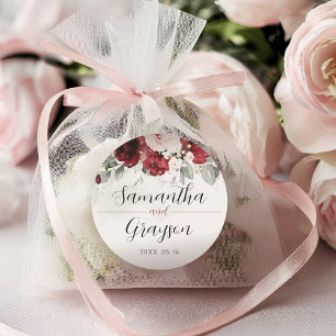 Adesivo Vinhetas de Casamento Floral Rosa-Brilhante