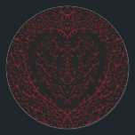 Adesivo Vinhetas de Casamento Gótico de Coração Vermelho e<br><div class="desc">Nossos lindos Sticks de Casamento Gótico do Coração Vermelho e Negro são escuros, mas adoráveis com nosso design de rolagem artístico. Eles foram projetados em uma coleção de vários itens para que todo o seu casamento possa ser coordenado com o mesmo estilo!</div>