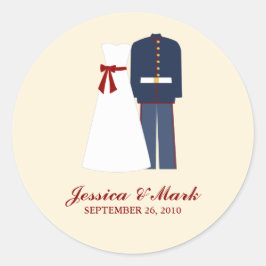 Adesivo Vinhetas de Casamento Militar