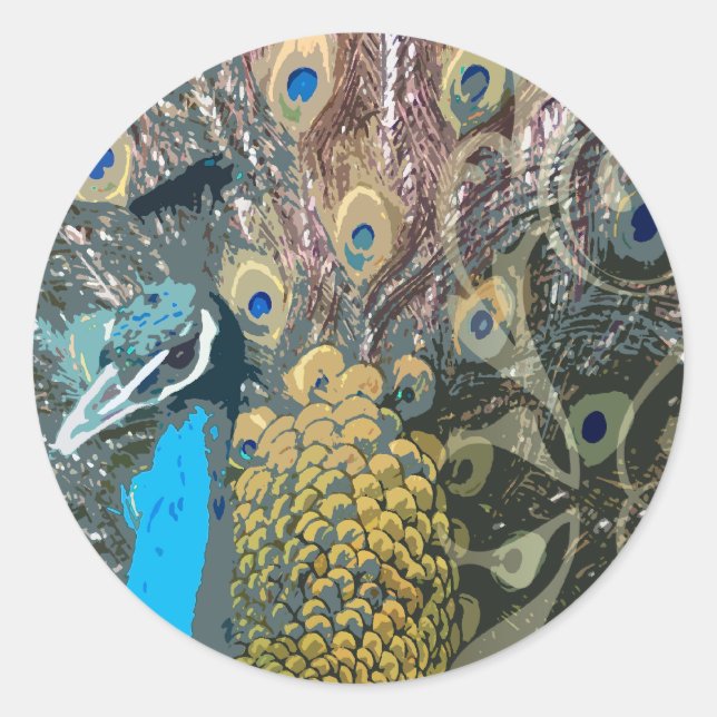 Adesivo Vinhetas de Casamento Peacock Elegante (Frente)