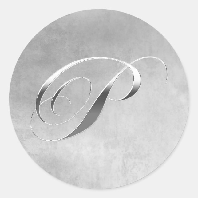 Adesivo Vinhetas de Casamento Personalizadas do Monograma  (Frente)