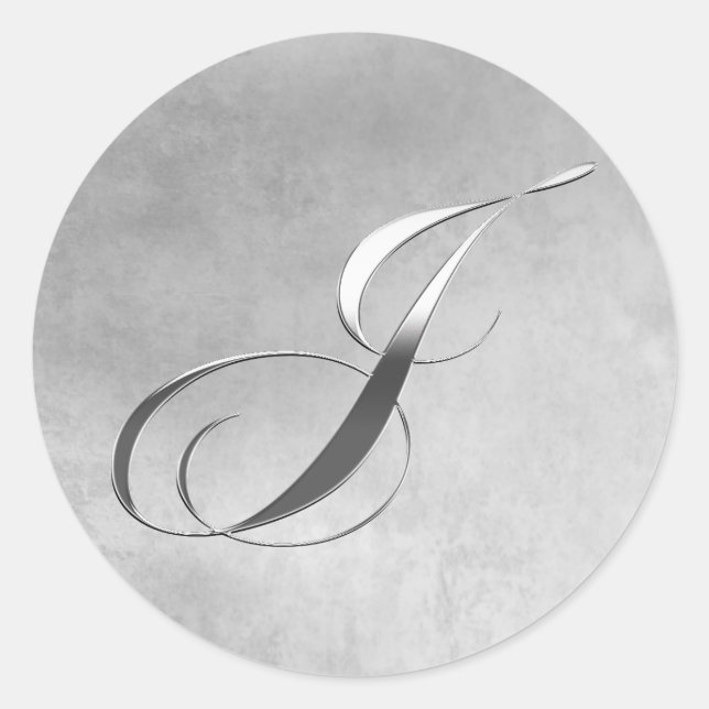 Adesivo Vinhetas de Casamento Personalizadas J do Monogram (Frente)