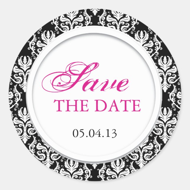 Adesivo Vinhetas de Casamento Preto e Branco (Frente)