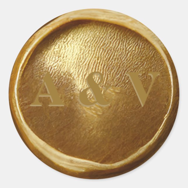 Adesivo Vinhetas de cascas de cera Dourada, com granulomet (Frente)