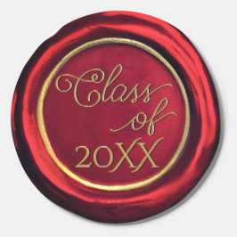 Adesivo Vinhetas De Cera De Classe Vermelha E Dourada