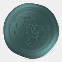 Vinhetas de cera de dois monogramas com script de