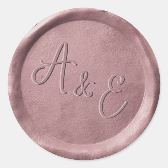 Adesivo Vinhetas de cera Dourada de Casamento com Rosa de  (Frente)