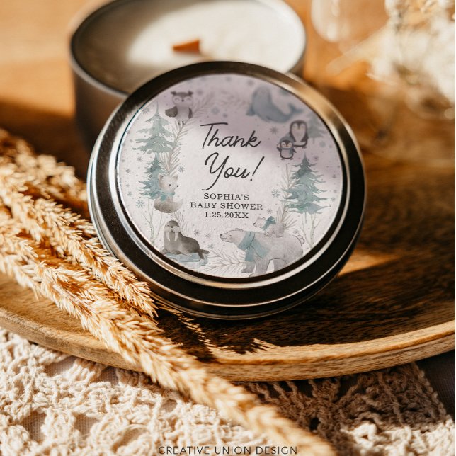 Adesivo Vinhetas de Chá de fraldas de inverno para animais (Criador carregado)