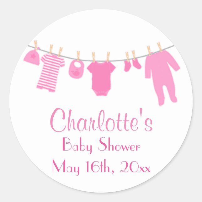 Adesivo Vinhetas de Chá de fraldas de roupas pequenas, cor (Frente)