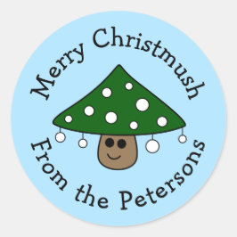 Adesivo Vinhetas de Cogumelos de Árvore de Natal