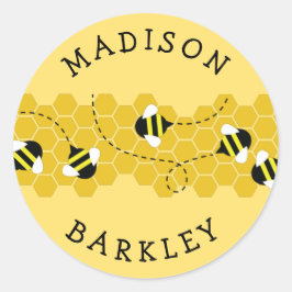 Adesivo Vinhetas de colmeia de abelhas