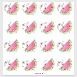 Adesivo Vinhetas de contorno de melancia da Ladybug