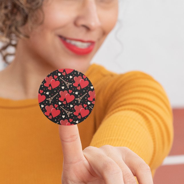 Adesivo Vinhetas de Corações Vermelhos Franceses (Criador carregado)