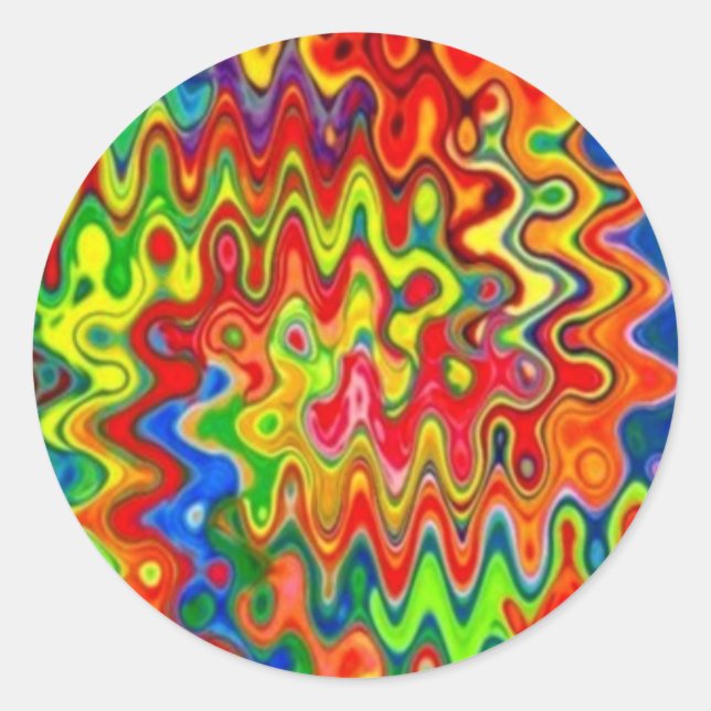 Adesivo Vinhetas de cores curvas (Frente)