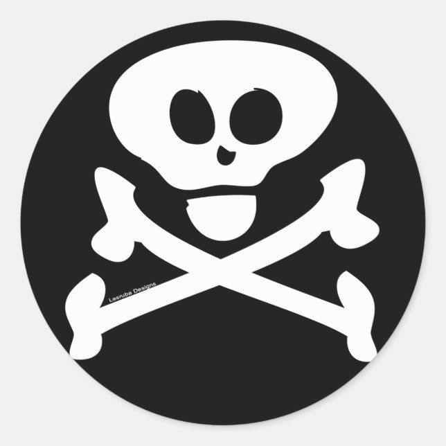 Adesivo Vinhetas de crânio e crossbones (Frente)