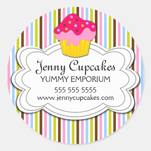 Adesivo Vinhetas de cupcake (Frente)