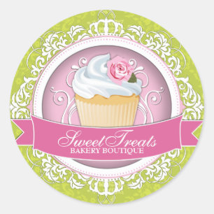 Adesivo Vinhetas de Cupcake Chic e Elegante