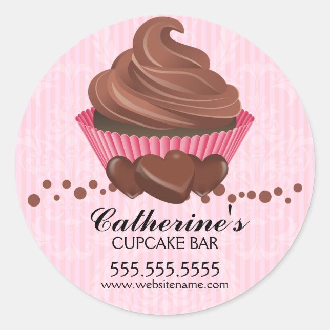 Adesivo Vinhetas de Cupcake de chocolate (Frente)